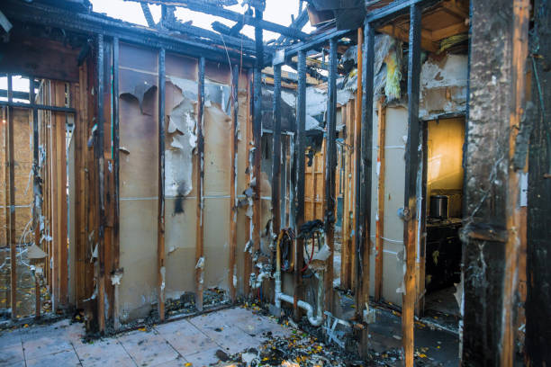 Professional Fire Damage Restoration technician working in Wayland, MI